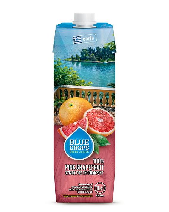 藍依洛BlueDrops粉紅葡萄柚汁(1L)